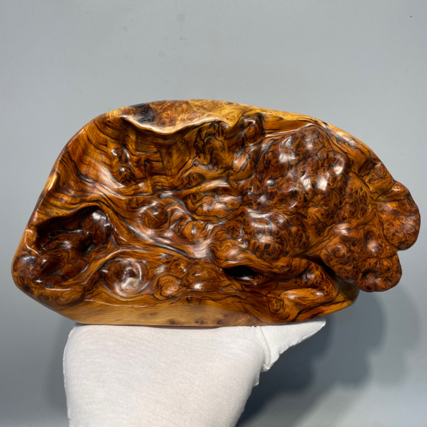 【黑金变异独瘤】崖柏太行陈化虎皮纹黑金蚂蚁腿变异雪花独瘤随形摆