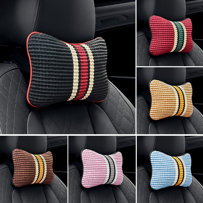 夏天冰丝车用头枕舒适透气凉爽护颈枕通用座椅头枕新款颈部车载