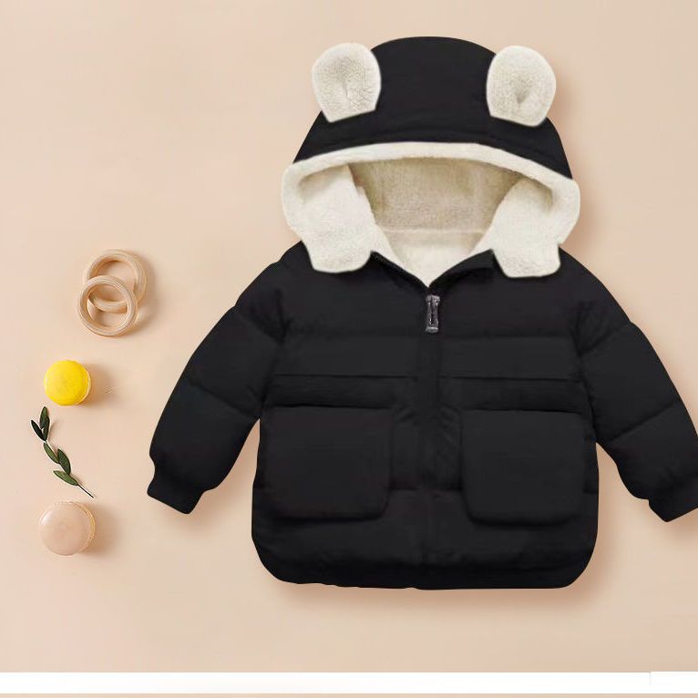 新品儿童加绒棉服男女宝宝冬季棉袄保暖加厚小童棉衣外套