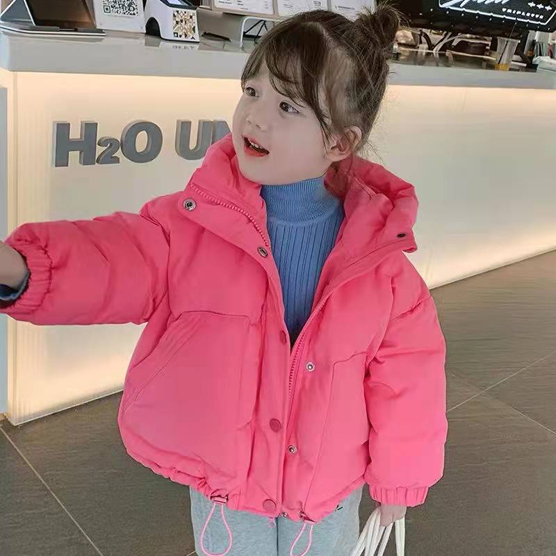 女童冬季棉服童装新款时尚韩版加厚上衣女宝宝洋气加绒羽绒衣棉棉