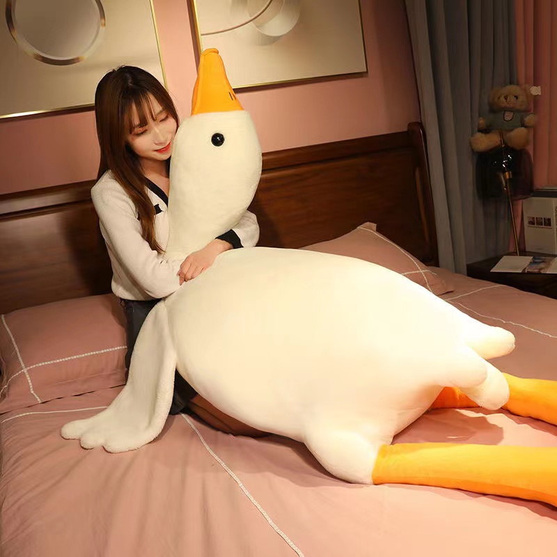 大白鹅抱枕玩偶毛绒玩具大鹅公仔陪伴娃娃可夹腿睡觉儿童生日礼物