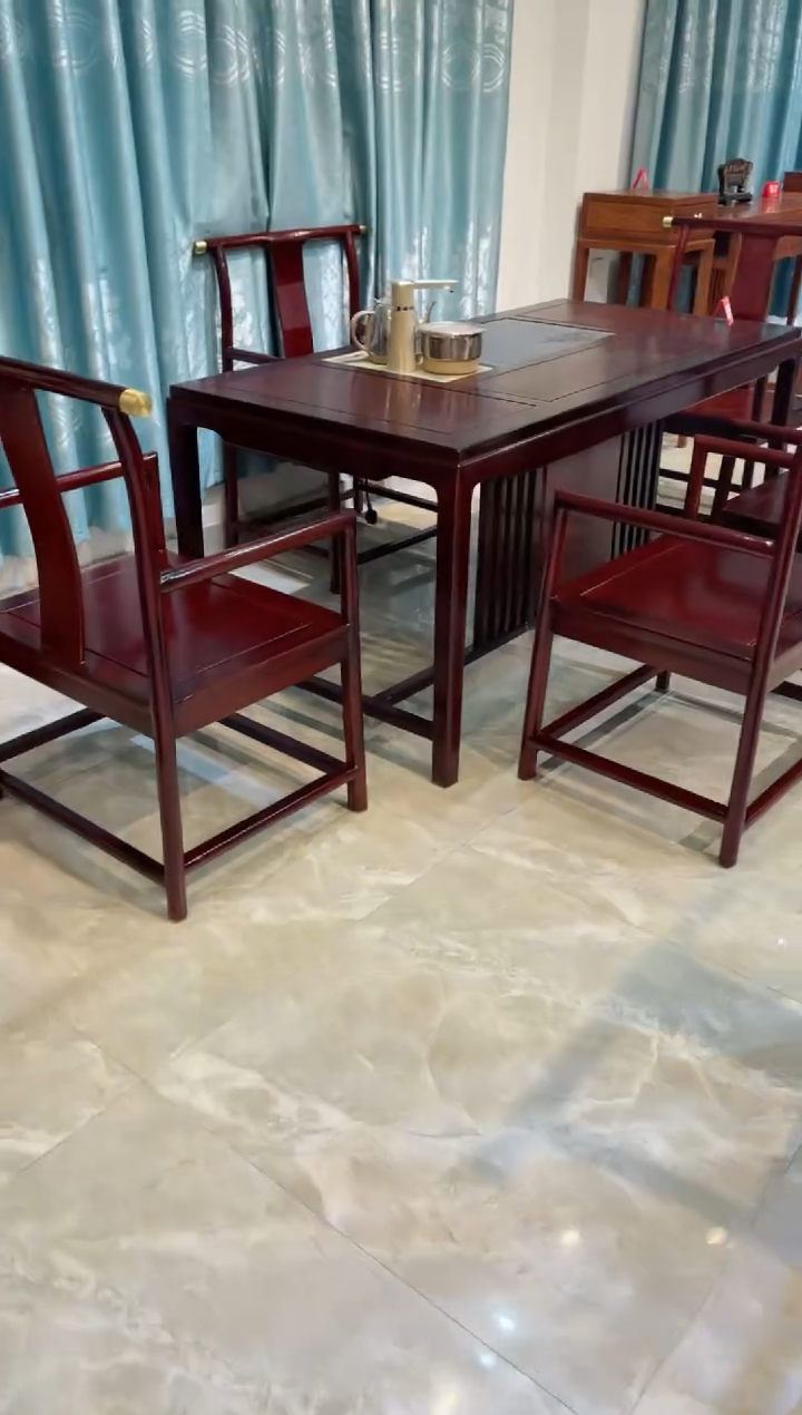 【闪购商品】花梨木类成套家具酸枝木168茶桌六件套