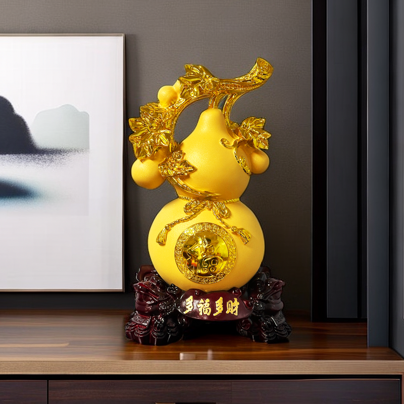 家居客厅电视柜酒柜装饰品金蟾葫芦摆件工艺品玄关桌面摆设高档