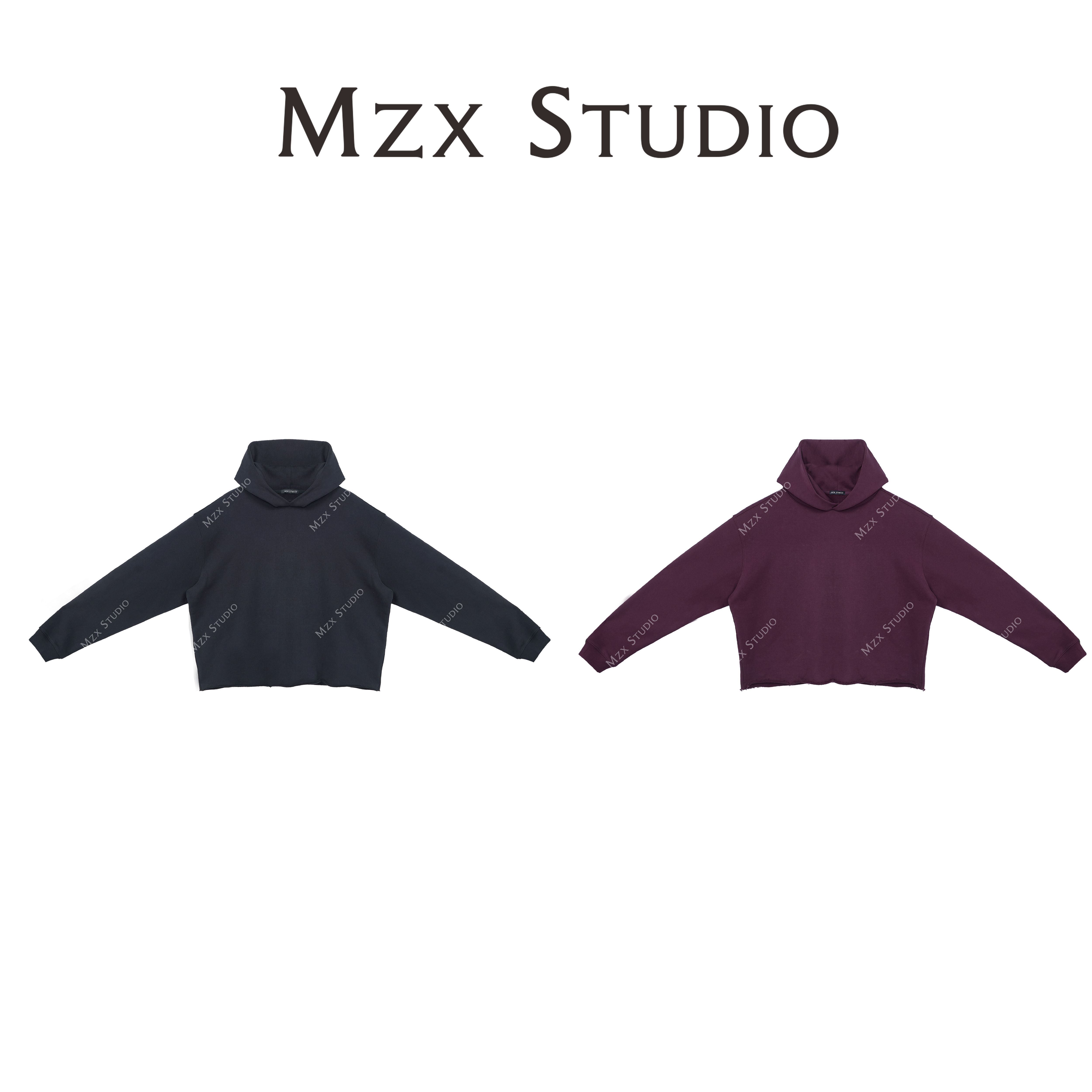 MZX 全棉高级感宽松毛边设计慵懒卫衣SY6559-F