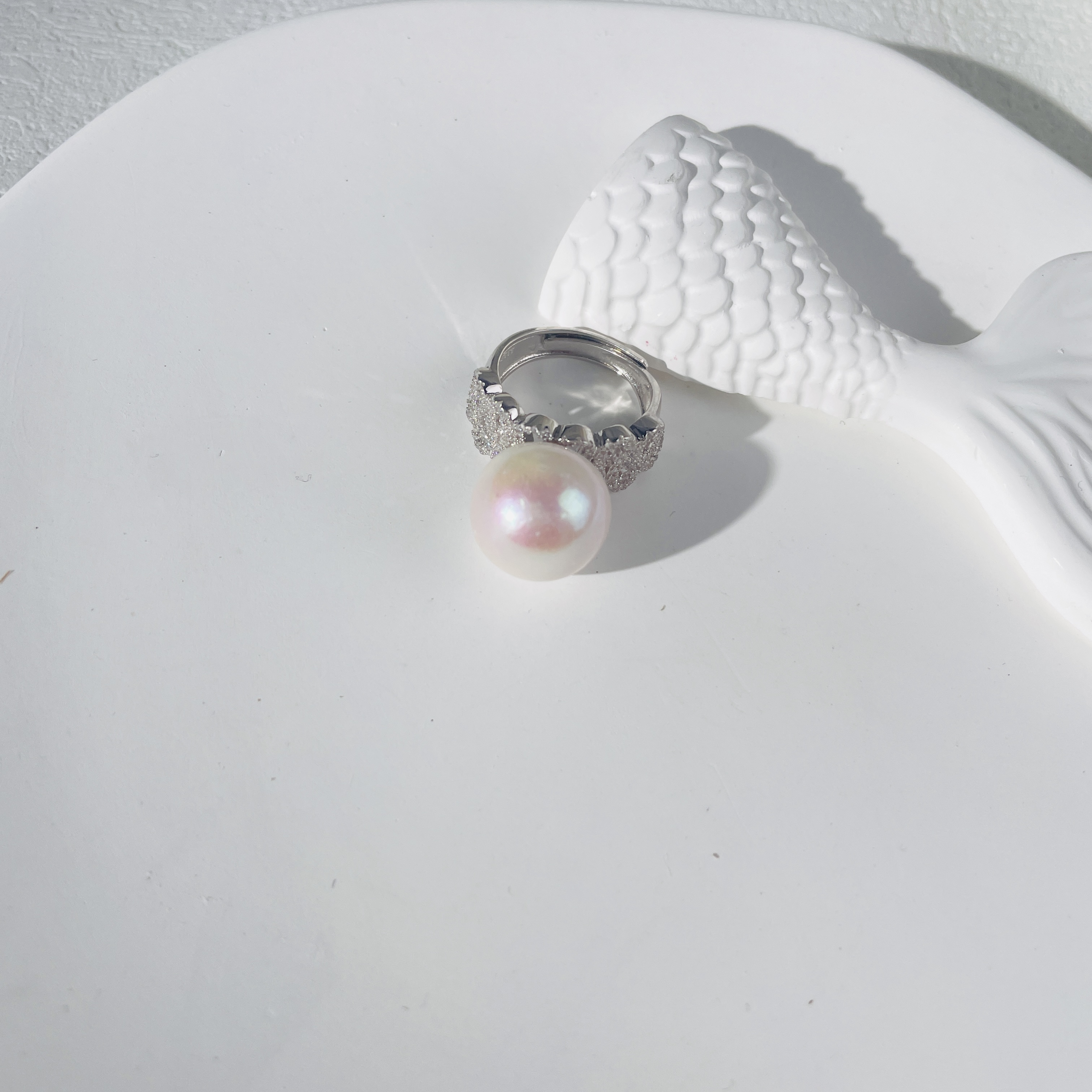 【乔森-甄爱】淡水龙珠珍珠戒指 14-15mm