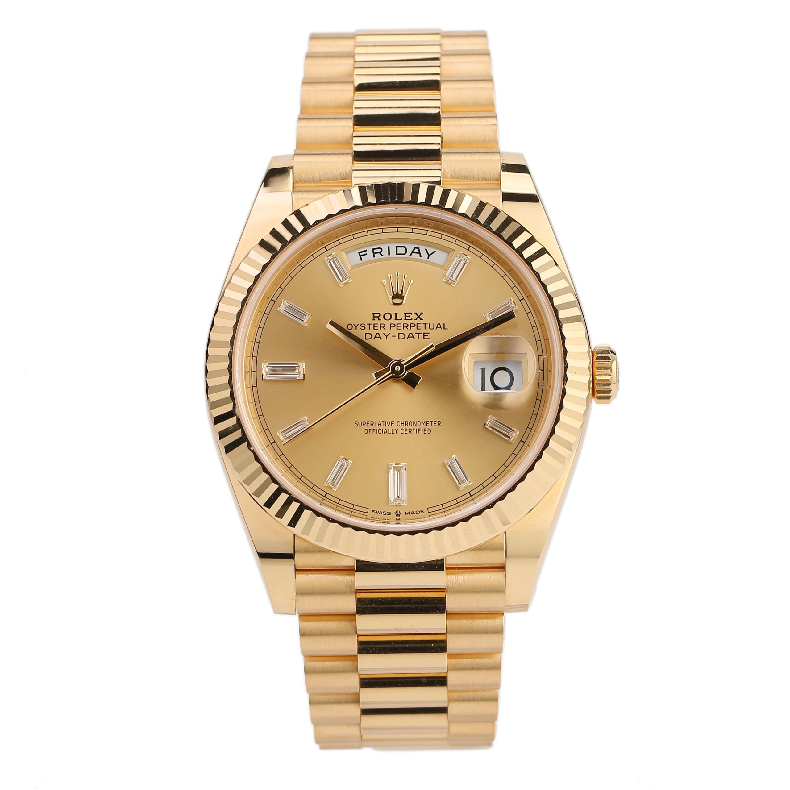 全新未使用 Rolex/劳力士 礼尚往来25年228238黄冰糖DD男表7F805