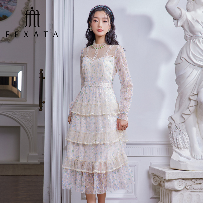 【媛媛女王严选】FEXATA斐格思连衣裙仙气网纱蛋糕裙F41T0405