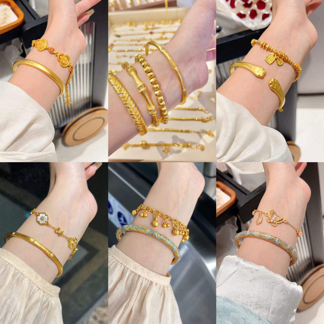 铜合金耳饰 铜合金耳钉 手链 项链 百搭2024金色饰品 多样性发货