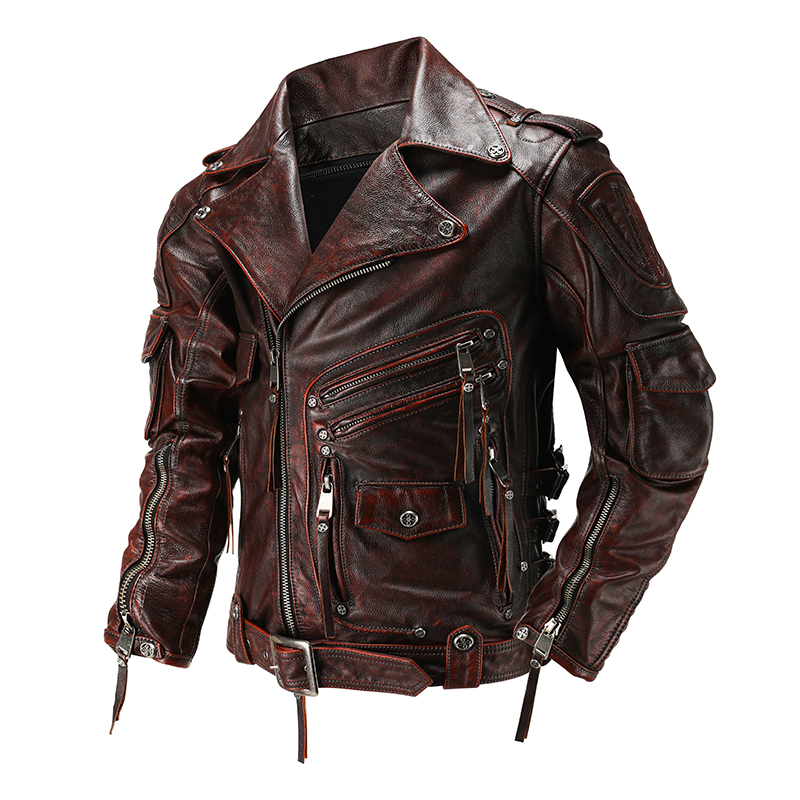 2218重磅机车皮衣可脱卸内胆可加护具短款皮衣男款爆款2025新款