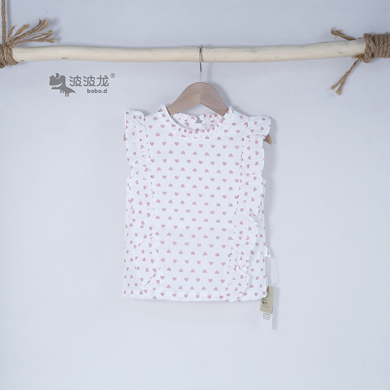 波波龙童装女童无袖上衣2222365237