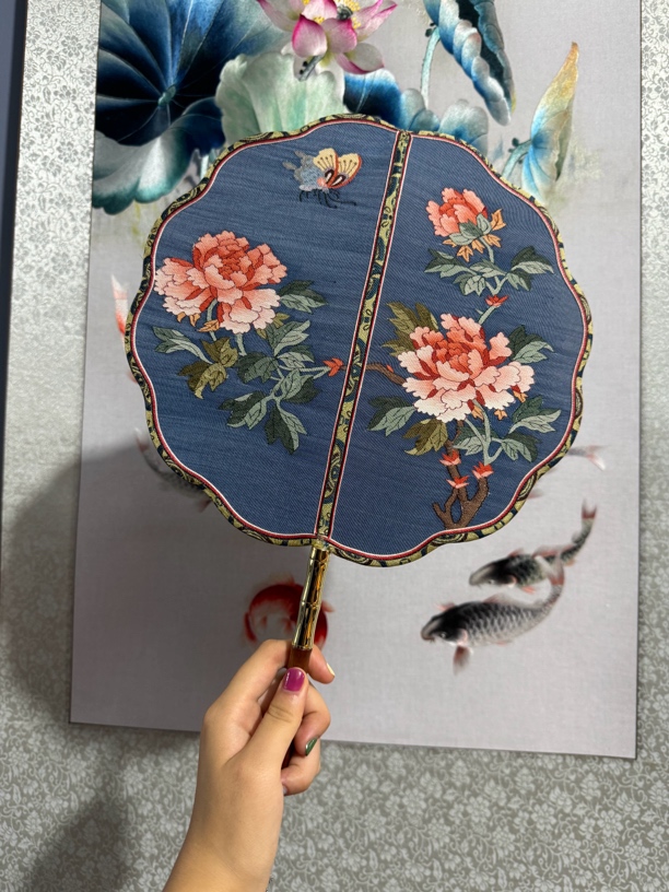 缂丝团扇汉服旗袍舞蹈扇
