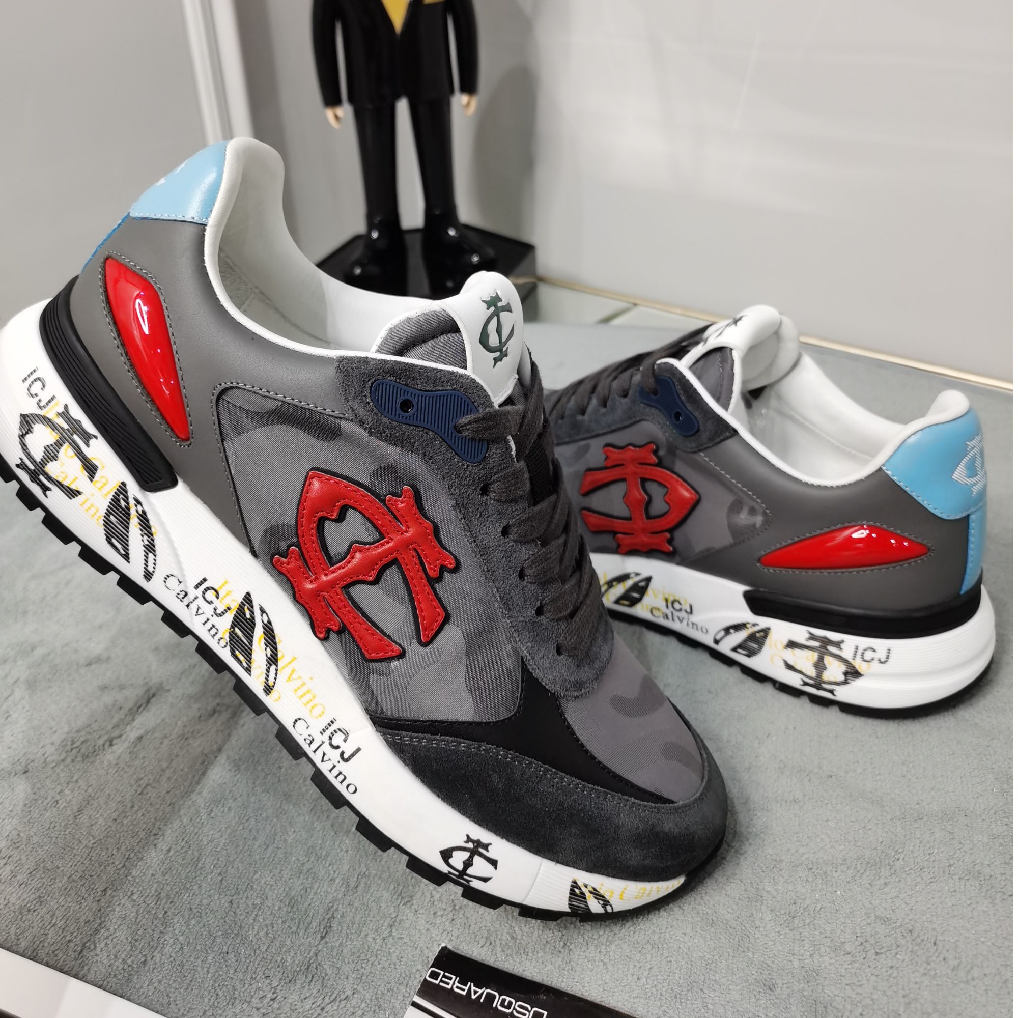 【钻石小妖】意卡维诺ItaloCalvino高端男士真皮潮流舒适百搭休闲鞋