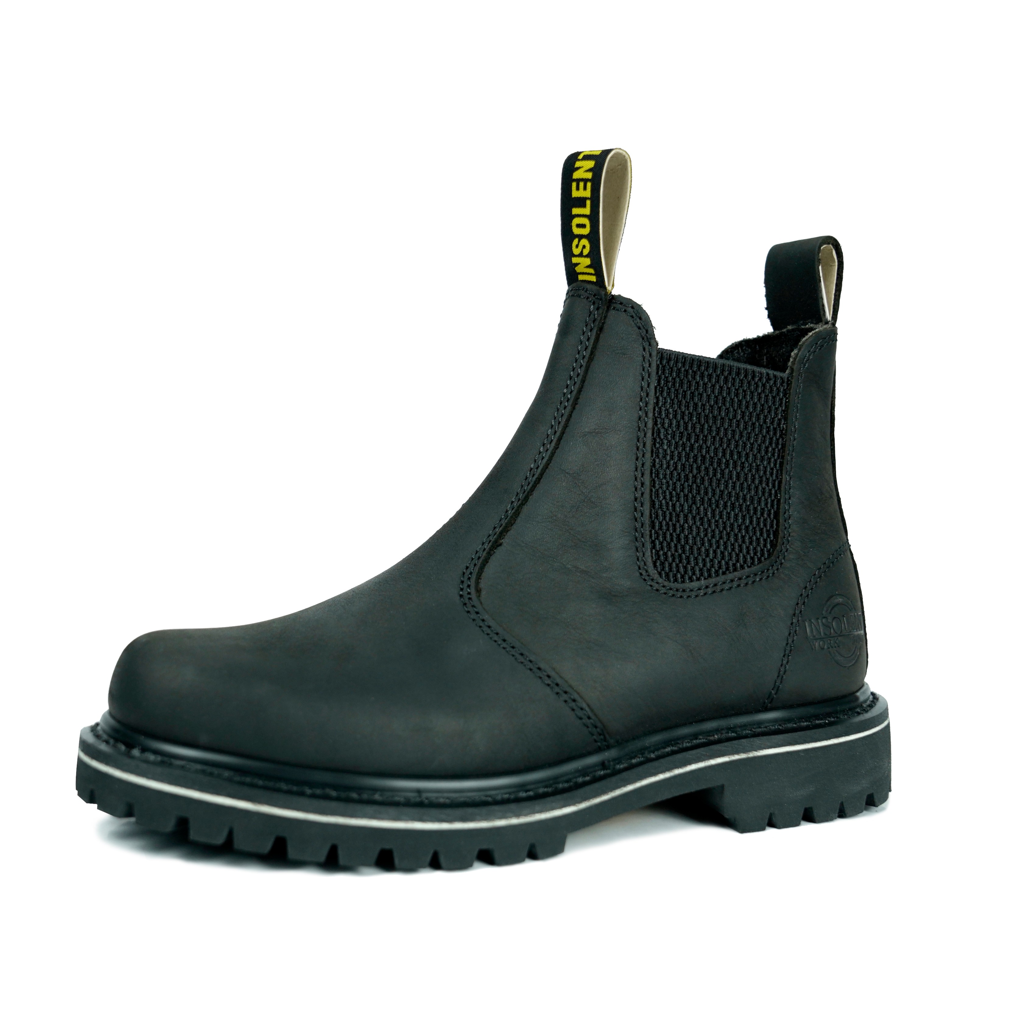 新款切尔西英伦风中帮休闲头层牛皮皮鞋马丁靴黑色高帮切尔西男靴