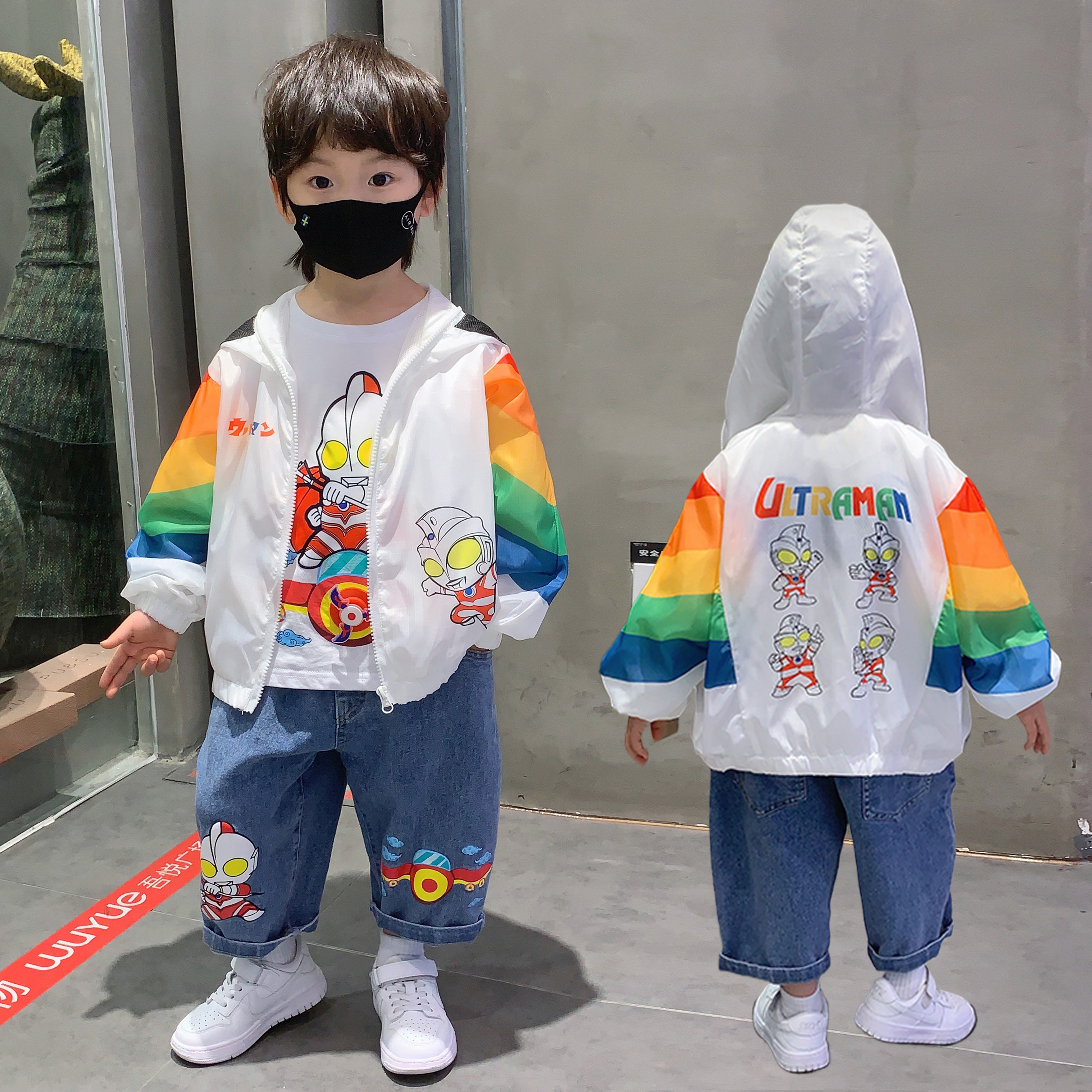 奥特曼衣服男童夏季防晒衣帅气皮肤衣儿童防紫外线男宝宝薄款外套
