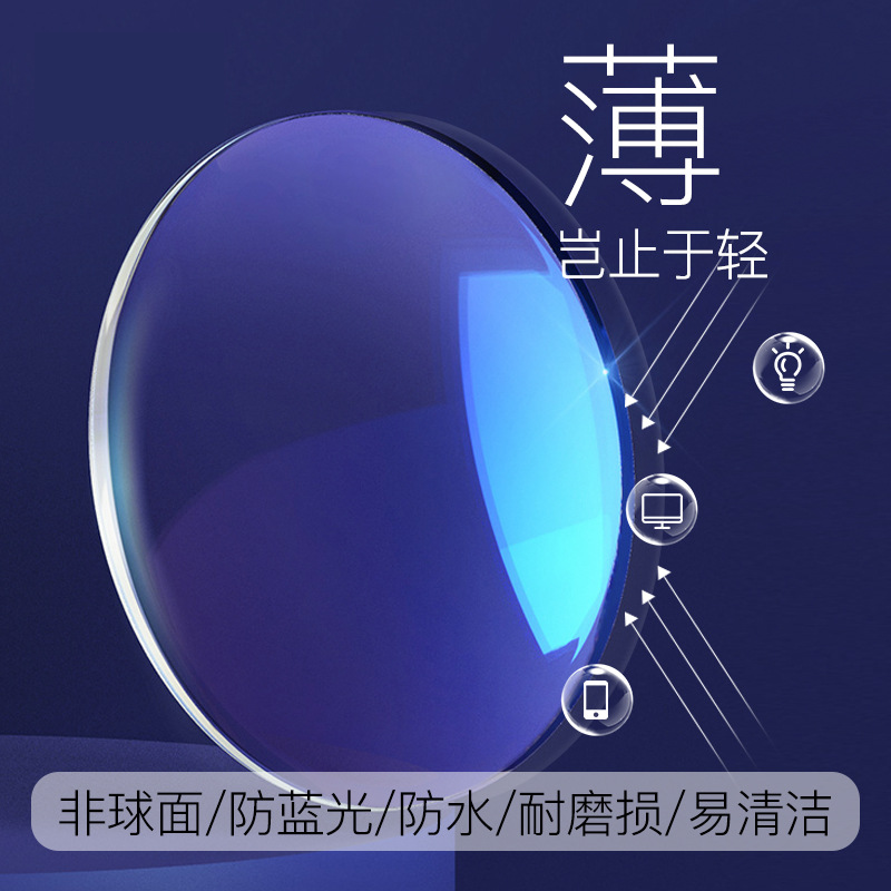 日月月镜片非球面防蓝光镜片偏光离焦变色眼防控离焦镜离焦镜片