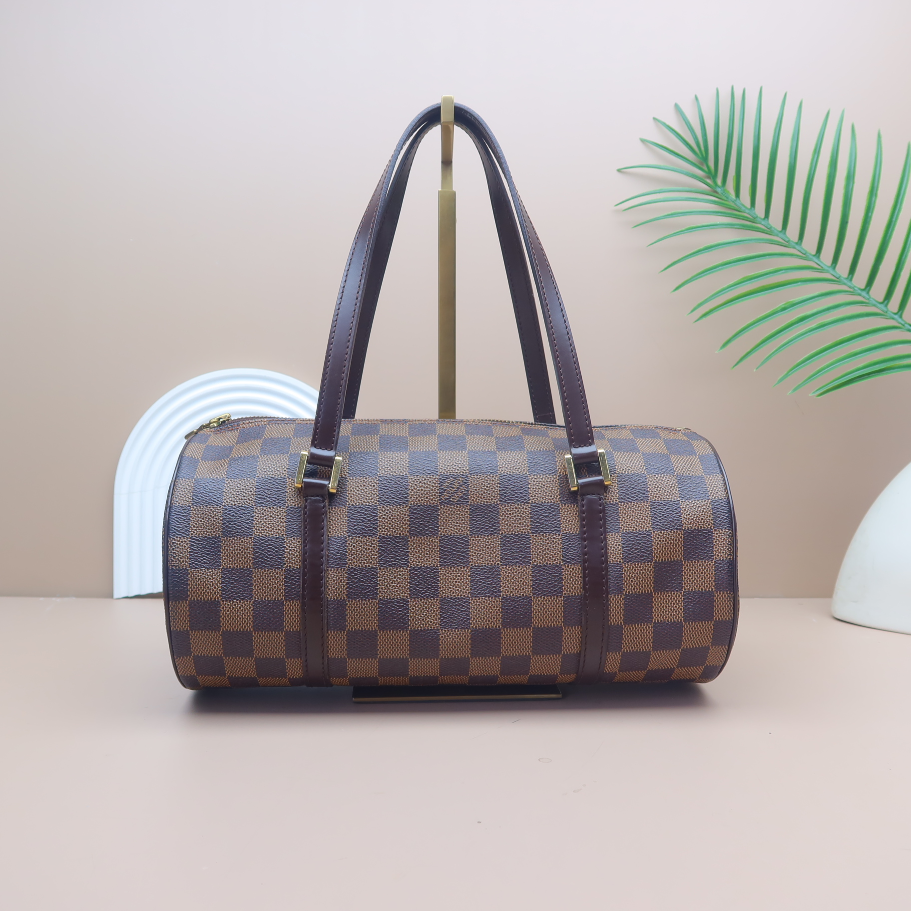 95新 物兮 LV 路易威登 棕棋盘30手提包 5031230017231