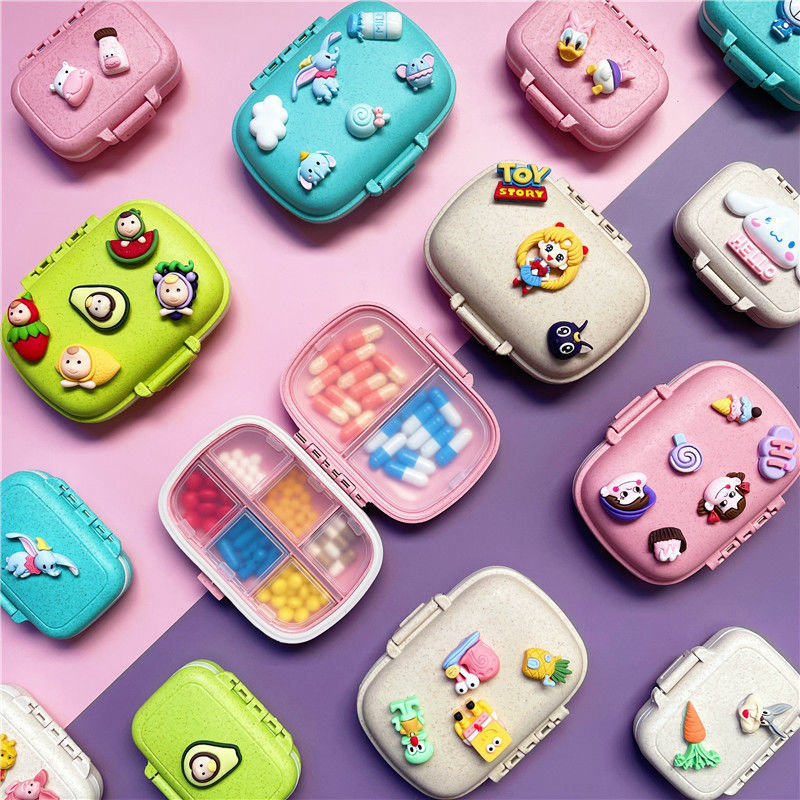 便携式7天分装小药盒随身携带旅行密封盒子药片药丸大容量收纳盒