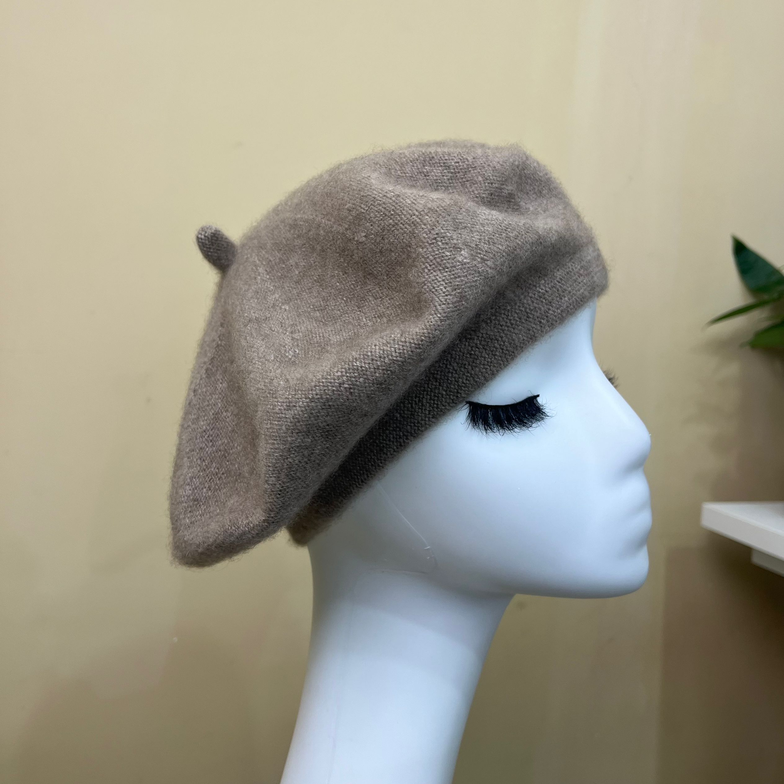  D-182# 100%山羊绒贝雷帽女平面秋冬 