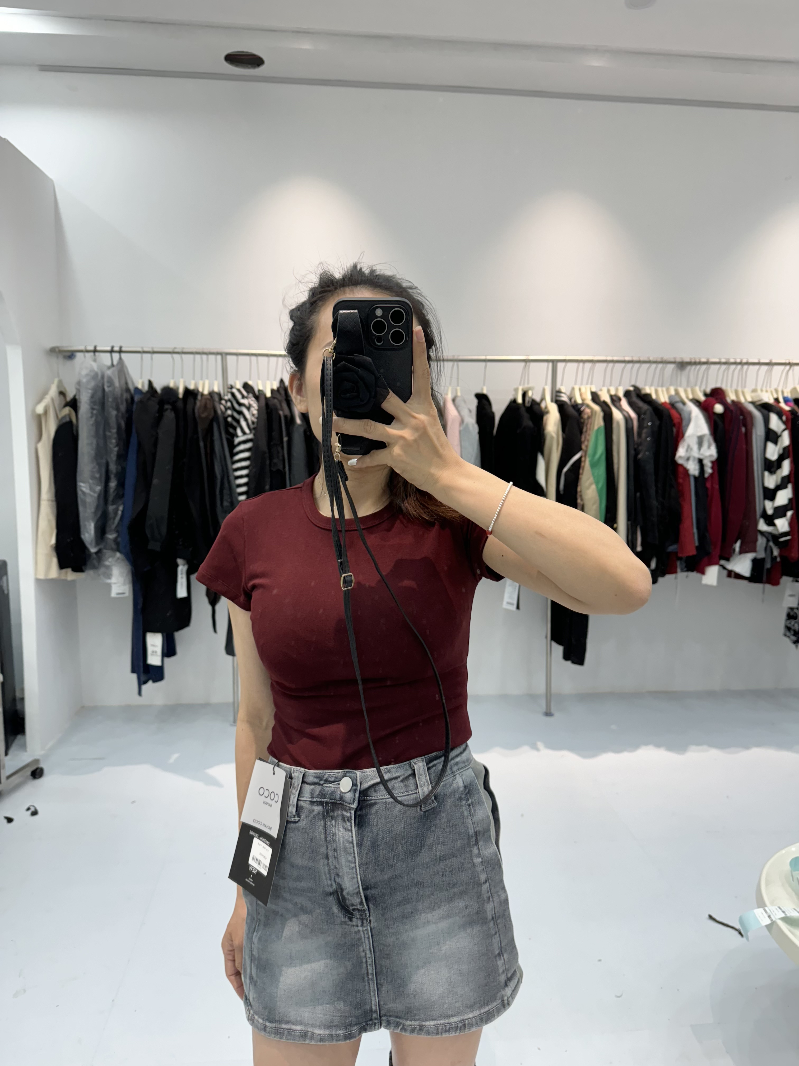 女装短袖安哥拉红按照编号修身显瘦