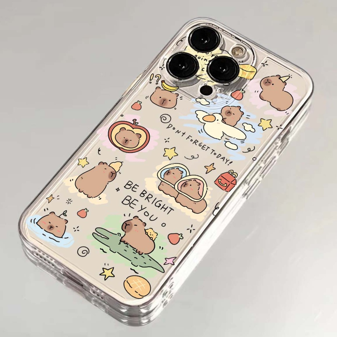 水豚集合苹果小米oppovivo华为适用iPhone12/13/14/15手机壳可爱