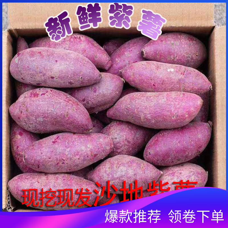 湖北新鲜紫罗兰紫薯紫色番薯香甜软糯 地瓜红薯宝宝辅食粗粮1/9斤