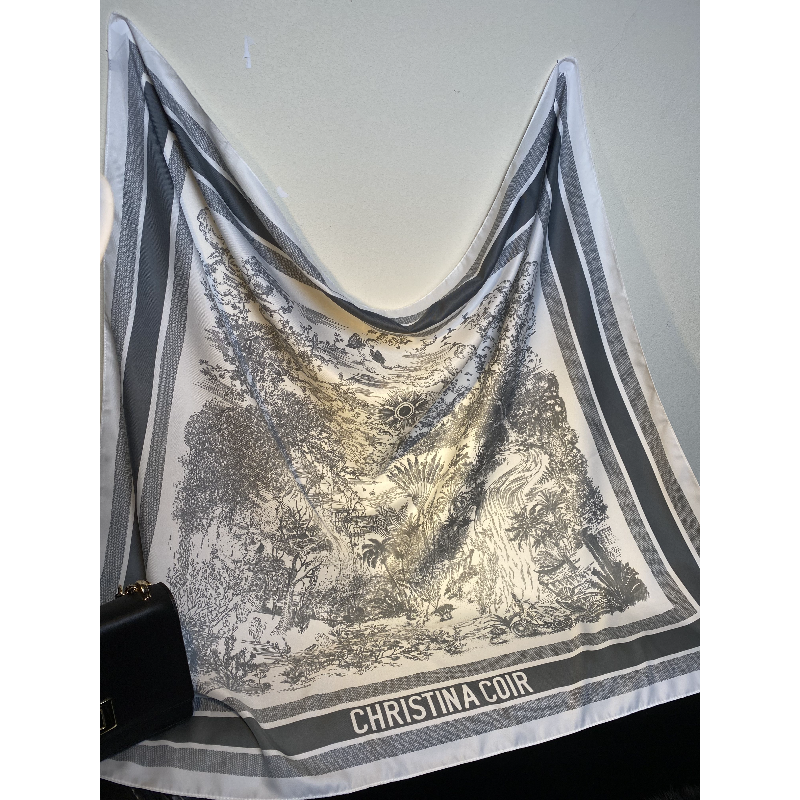 100新款夏季百搭杭州丝绸丝巾90*90#3217