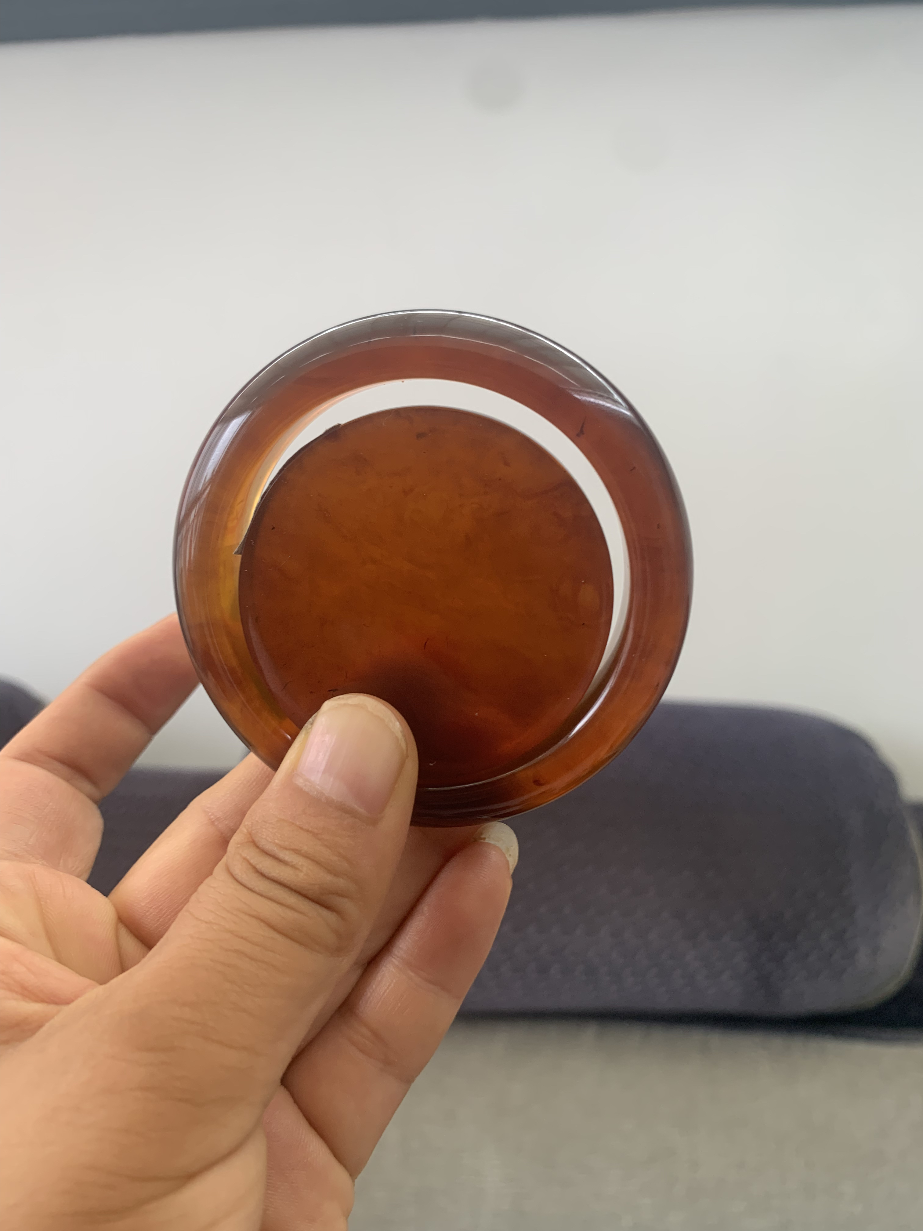 缅甸琥珀57圈口手镯