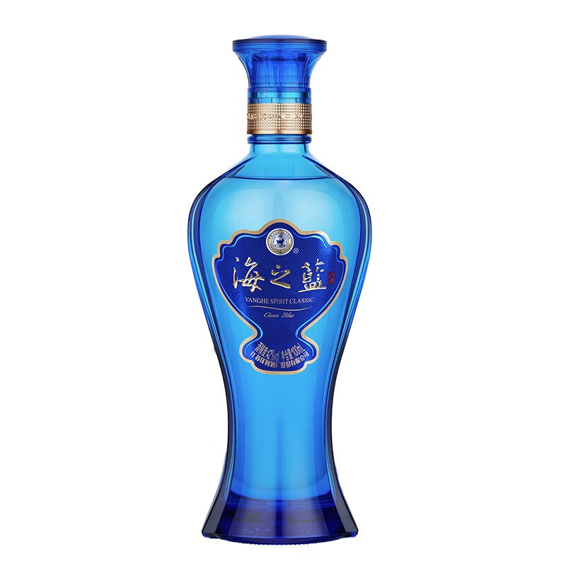 洋河 海之蓝42度光瓶小酒版绵柔浓香型白酒自饮摆柜42度100ml