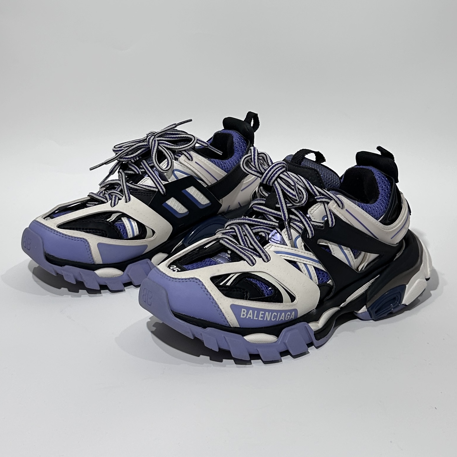95新 Balenciaga/巴黎世家 35码 Track 白紫时尚老爹鞋/ML80036