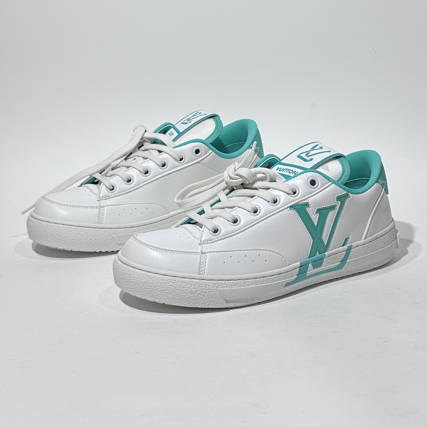 全新未使用 LouisVuitton/路易威登 37码 白绿时尚板鞋/ML1186