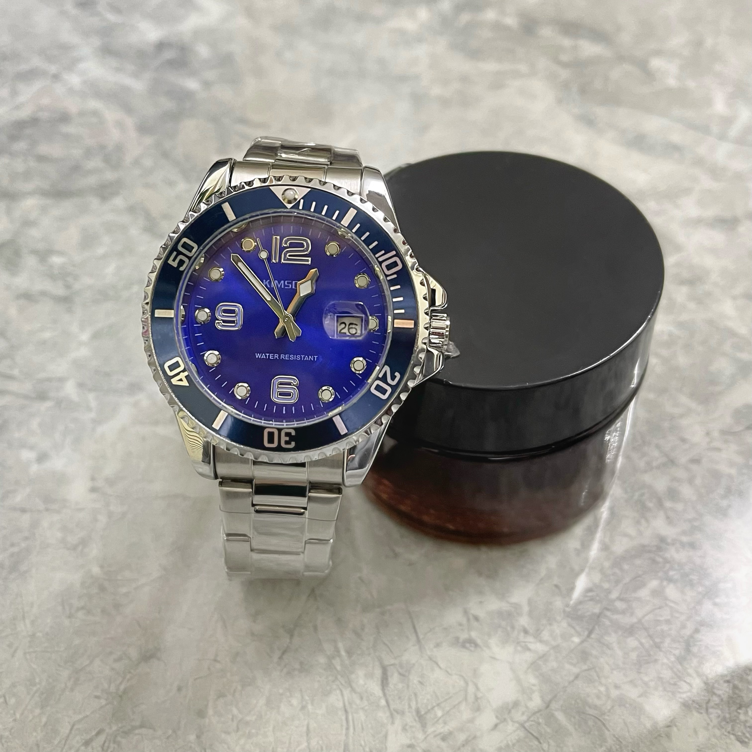 康卡系列经典钢带手表男款防水机械感透底运动潮流男士表腕表WJ35