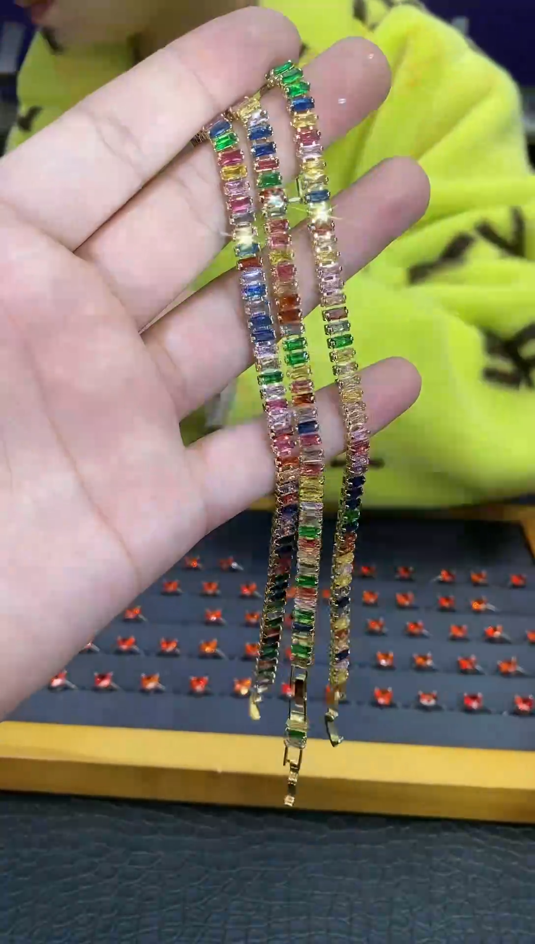 【闪购商品】碧玺手链银S925镶嵌094
