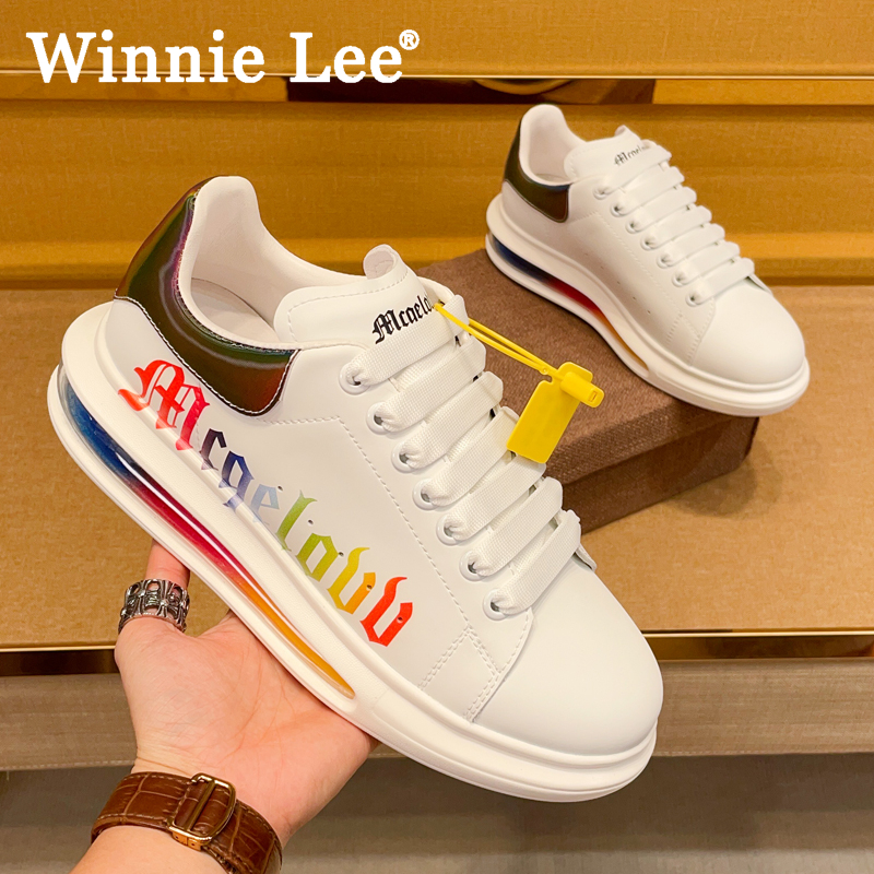 Winnie Lee气垫减震男士小白鞋字母百搭高端潮流时尚休闲运动鞋男
