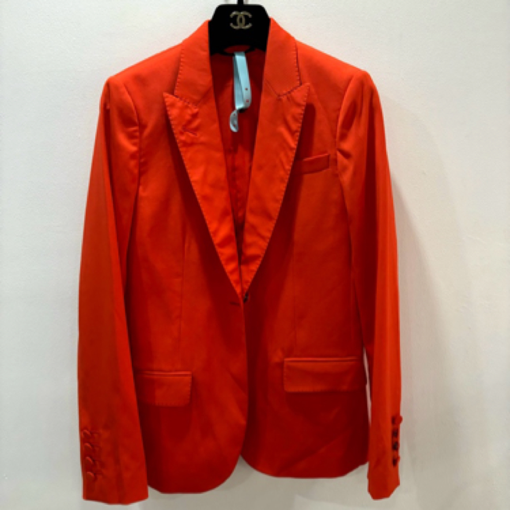 99新 GUCCI/古驰 古驰橙色西装/38/肩36/胸88/长68/A01530