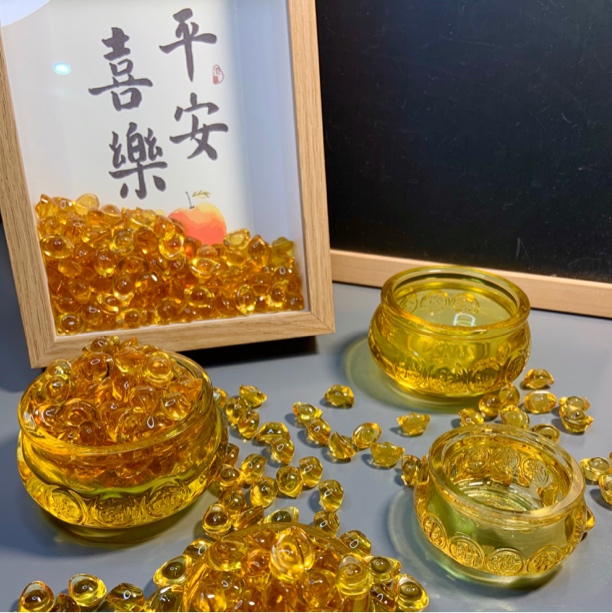 【直播装】琉璃小元宝 盆满聚宝盆摆件 diy饰品手工配件