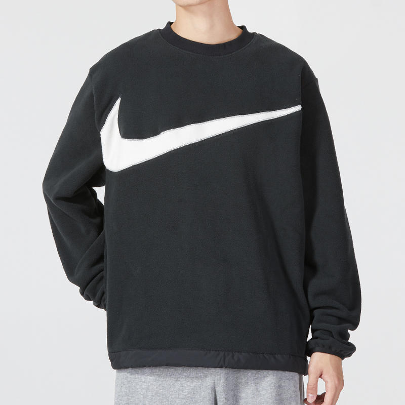 Nike耐克男子摇粒绒圆领套头衫保暖秋冬季宽松抓绒卫衣DQ4895-010