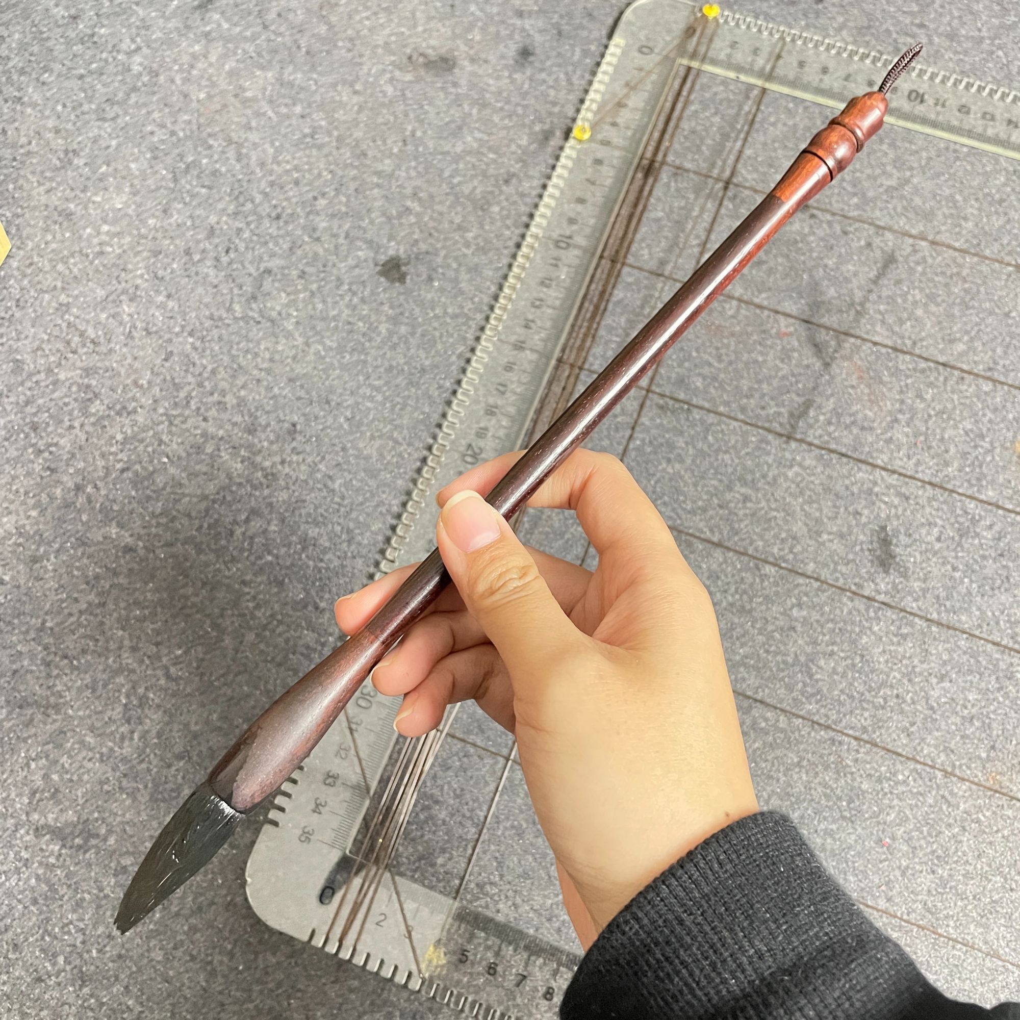 刘元春书法斗笔兼毫毛笔直径1.2公分出锋四公分