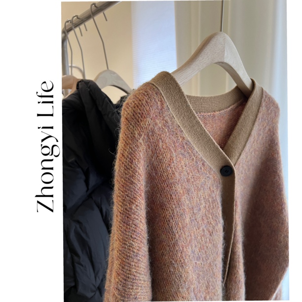 ZY.【蓬松云朵感】特2025春秋季马海M开衫外套 高货针织衫 