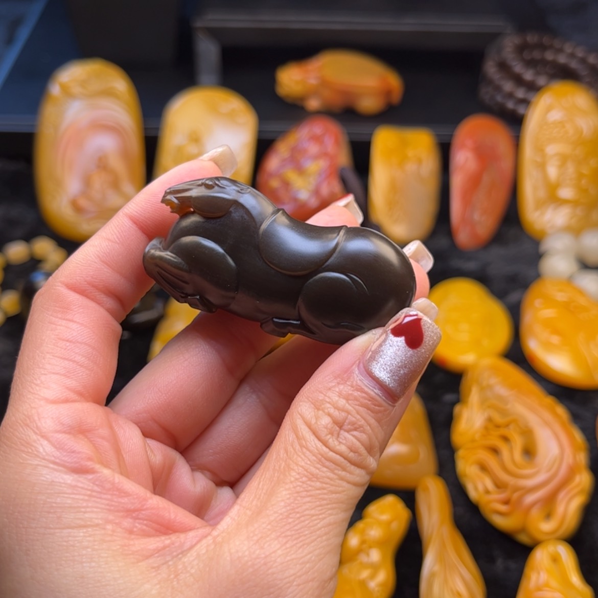 【闪购商品】石英质玉黄蜡石吊坠未镶嵌包*