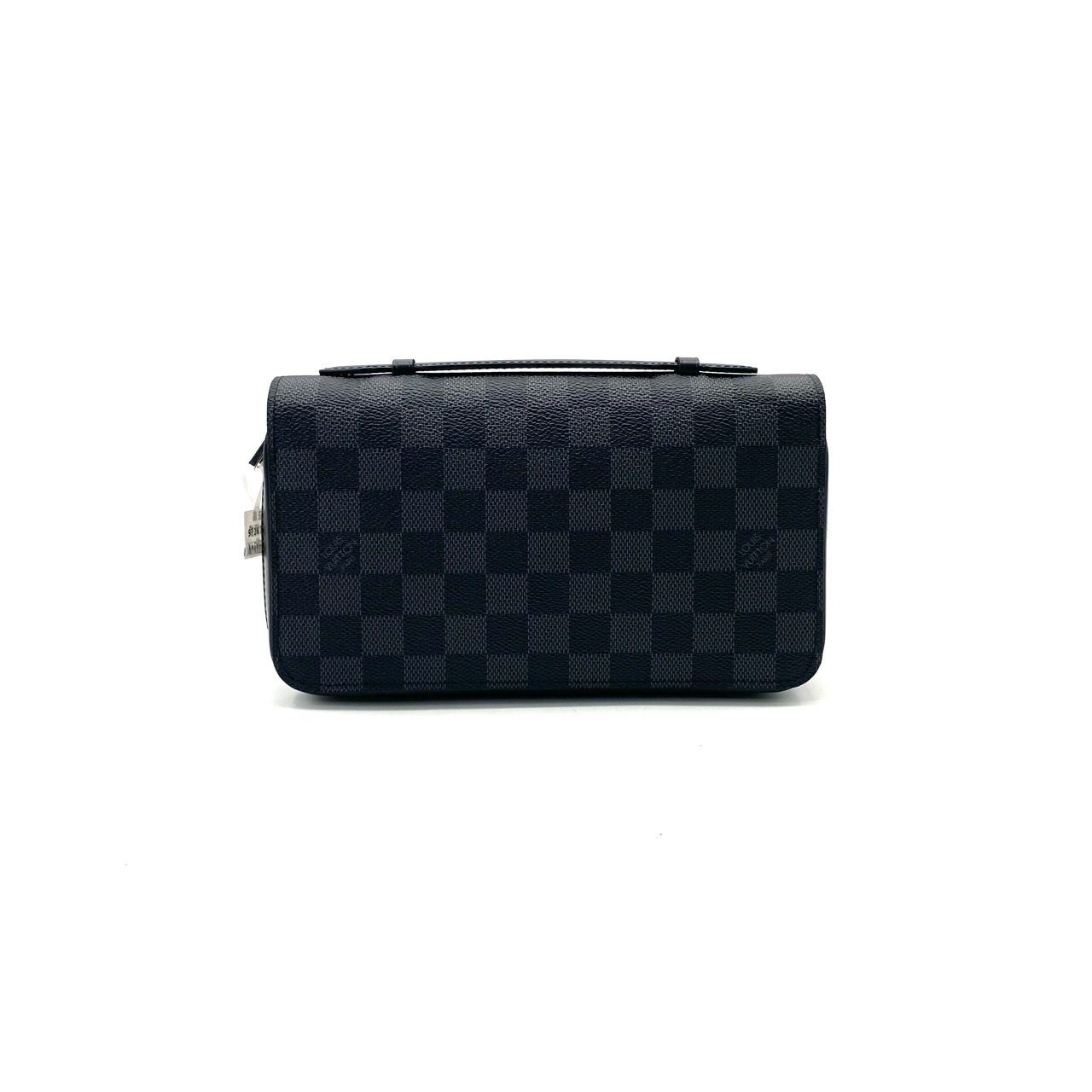 99新 LouisVuitton/路易威登 黑棋盘格Zippy XL手拿包  尺寸22/13