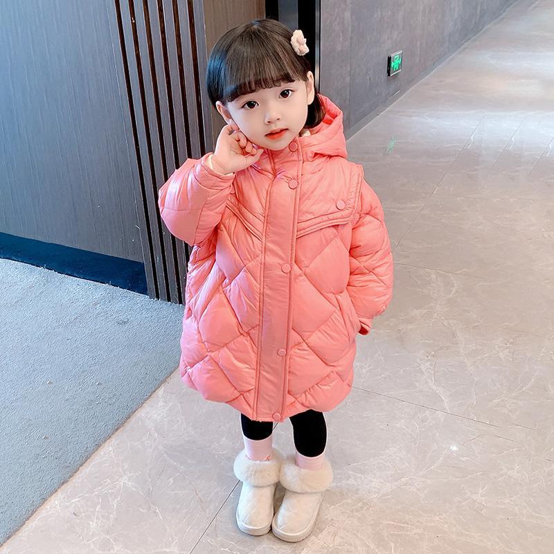 巴拉巴拉恩女童冬装加厚羽绒棉服2023年儿童宝宝羽绒服外套中长款