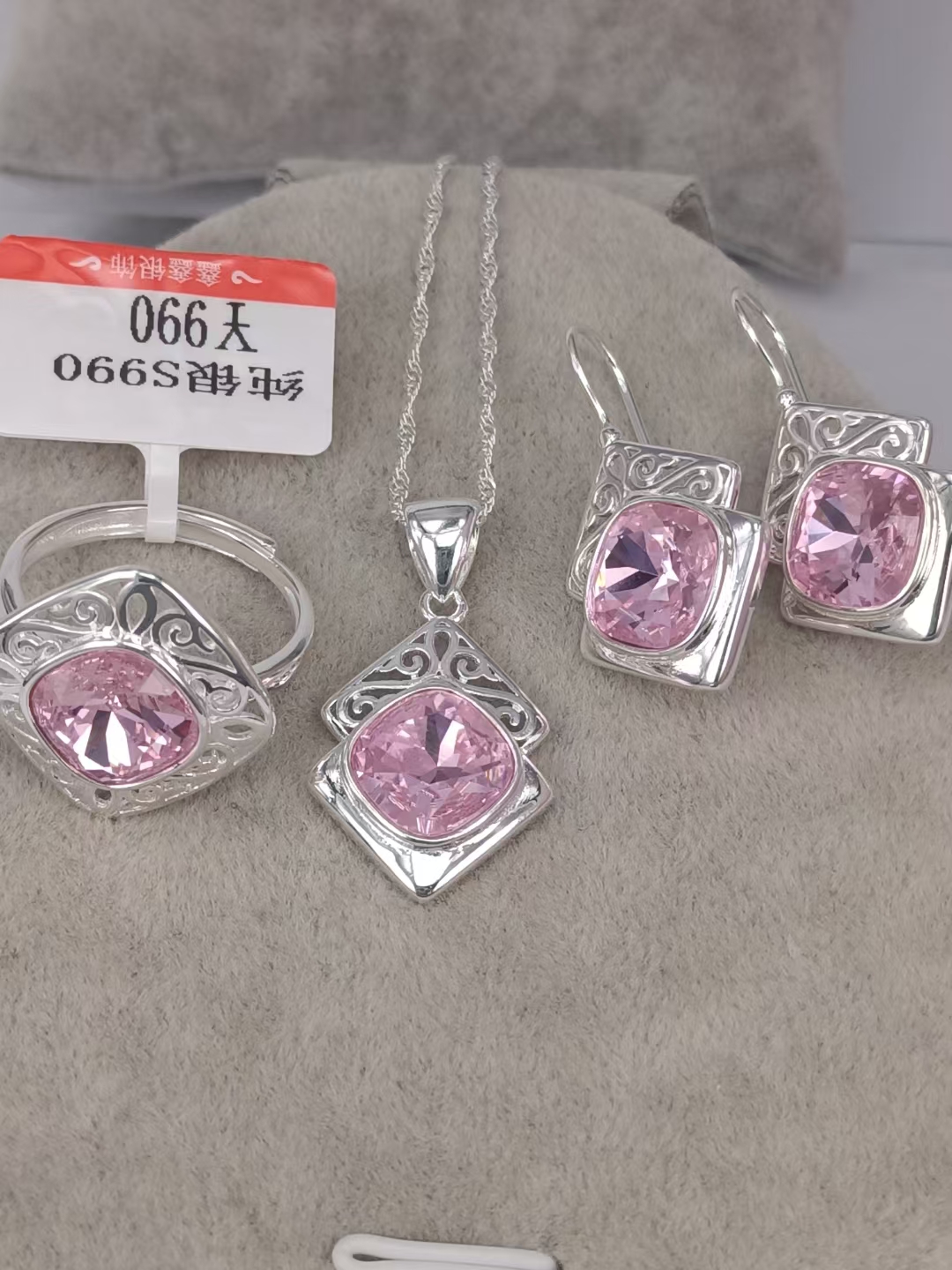 非金属亚克力吊坠 纯银饰品手工银色可爱时尚精美