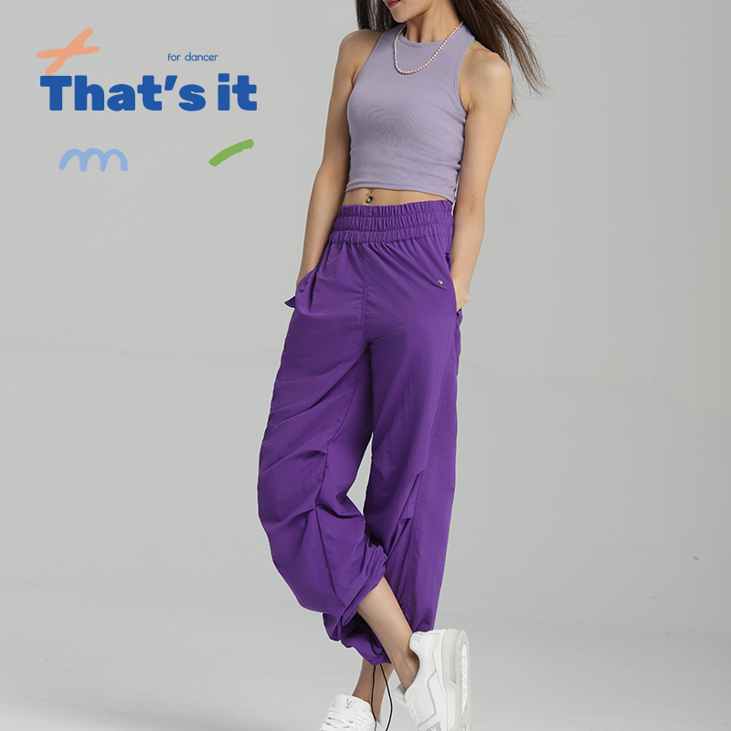 柏屋&周丽君That is it时尚宽松工装长裤ZLJ24581006瑜伽高腰