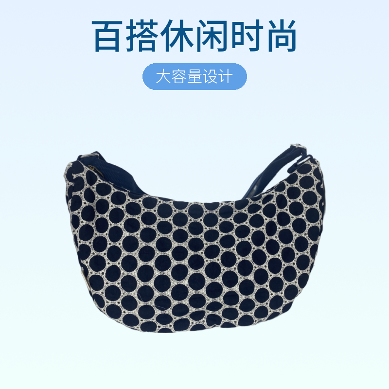 安妮紫手工原创大容量绣花百搭休闲时尚饺子包斜跨单肩两用包包