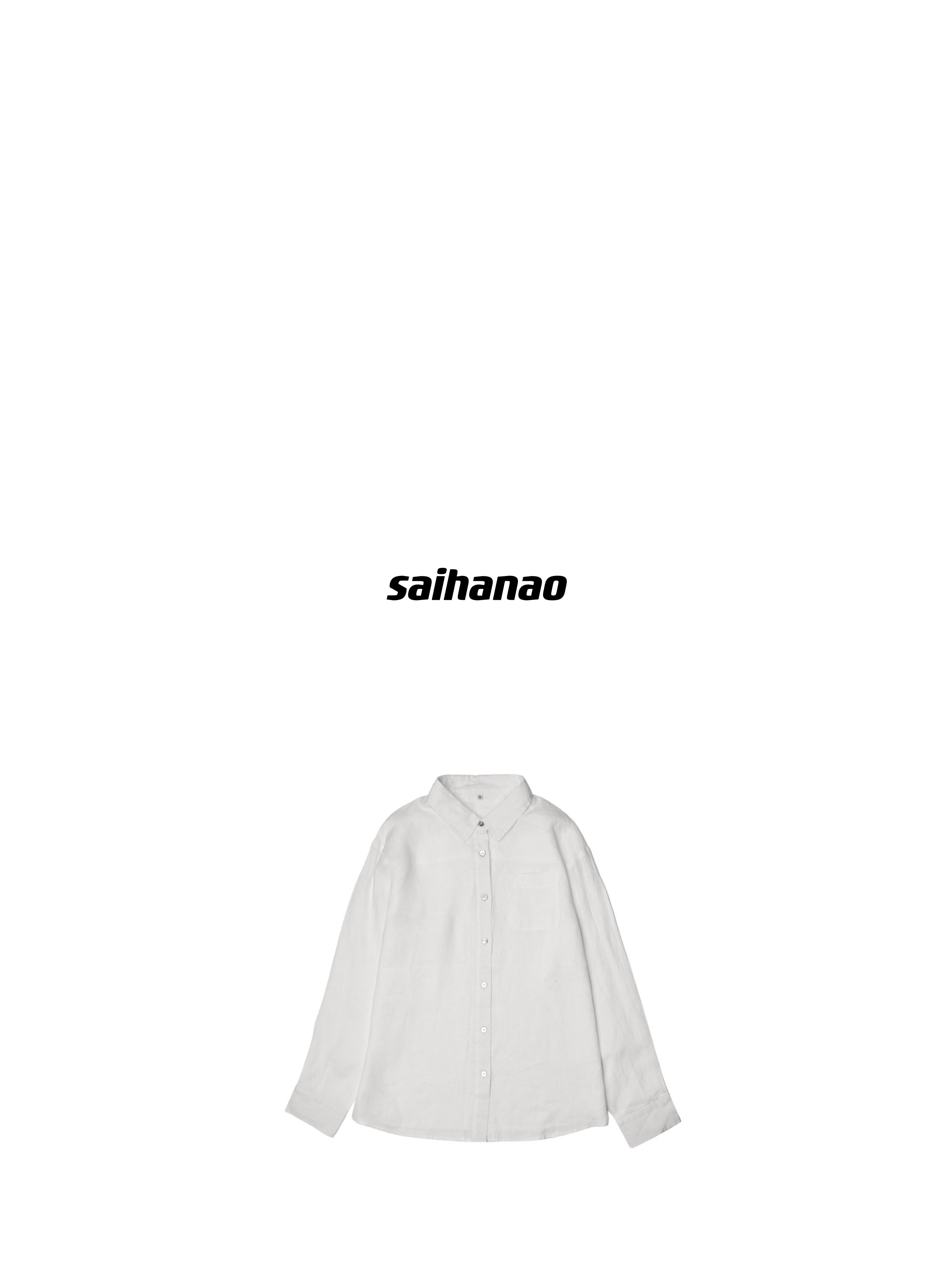 带着手心掌纹的温度麻衬衫-口袋款