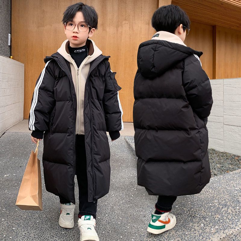 男童衣冬装新款中大童羽绒服韩版冬季中长款儿童加厚外套Hc