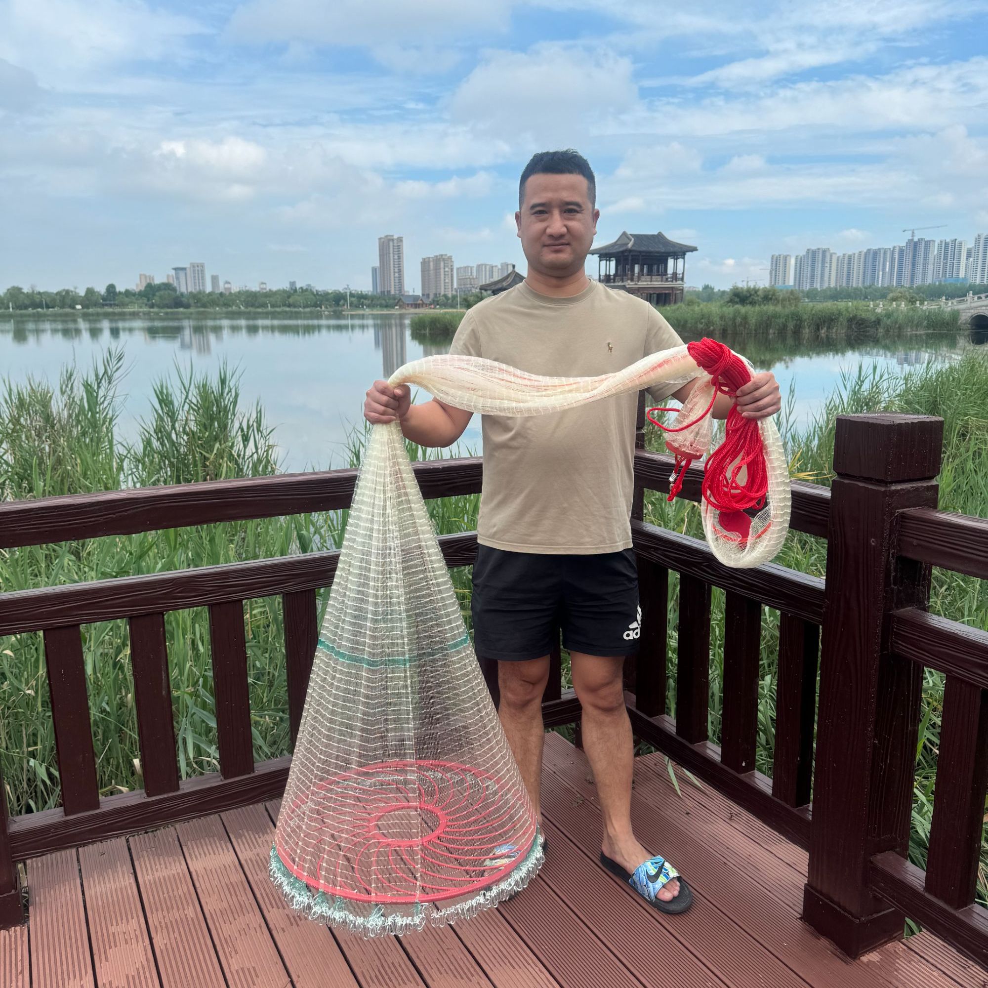 直播间特拍款不支持退换货介意勿拍（3指3米高）鱼丝线飞盘式渔网