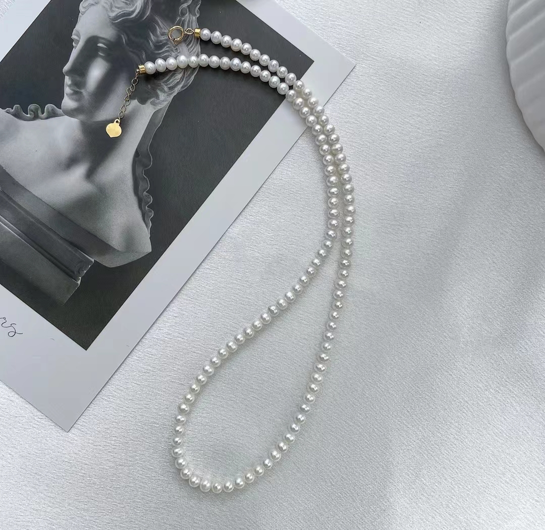 【三哥推荐】18k金 3-4mm无暇正圆小米珠