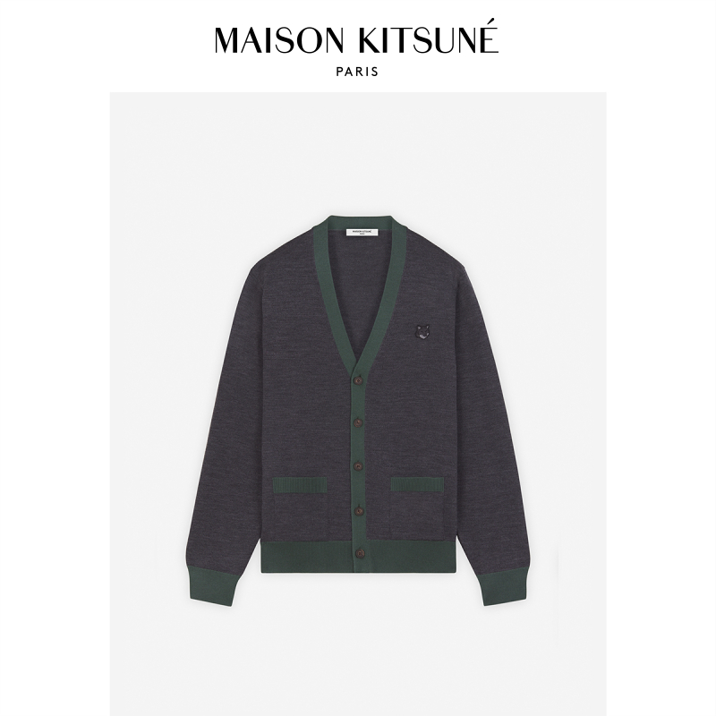 【折扣甄选】Maison Kitsune男女春夏新品大胆玩色狐狸开衫