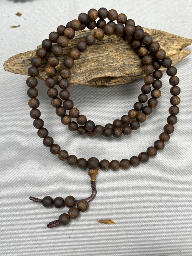 奇楠沉香白奇虫漏圆珠沉水浮多圈卡7甘甜感多样性发一条